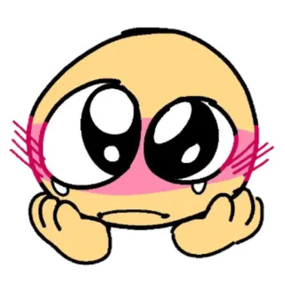 🥺 Emoji, Süß, Cartoon, Traurig, Kawaii telegram sticker