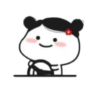 🪐 Cartone animato, Guidare, Volante, Fiore, Carino, Semplice telegram sticker