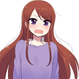 😳 anime, girl, character, cute, sticker telegram sticker