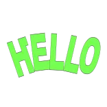 👋 HELLO bonjour, salutation, vert, texte, mot telegram sticker
