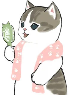 🚿 cat, animal, scarf, cute, fan telegram sticker