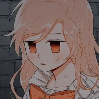 🍯 Anime, Manga, Charakter, Mädchen, traurig, Illustration telegram sticker