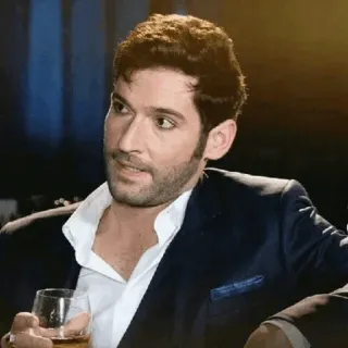 ⁉ Lucifer Morningstar Lucifer Люцифер, Том Эллис, Сериал, Персонаж, Дьявол, Fox, Фэнтези telegram sticker