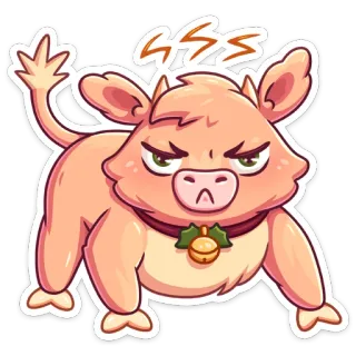 😡 화난, 동물, 고양이, 일러스트, 귀여운, 스티커 telegram sticker