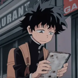 🍃 Izuku Midoriya My Hero Academia อนิเมะ, มังงะ, มายฮีโร่ อคาเดเมีย, เดกุ, อิซึคุ มิโดริยะ, ฮีโร่ telegram sticker