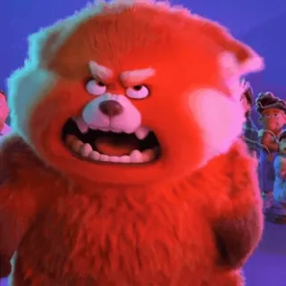 😤 Mei Lee Turning Red злой, красная панда, Я краснею, Disney, Pixar, мультфильм, анимированный telegram sticker