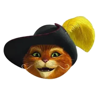 😂 Puss in Boots Shrek 猫, 穿靴子的猫, 怪物史莱克, 卡通人物, 动画, 猫科动物 telegram sticker