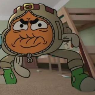 😠 Darwin Watterson The Amazing World of Gumball Kartun, Ikan, Marah, Animasi, Lucu, Karakter telegram sticker