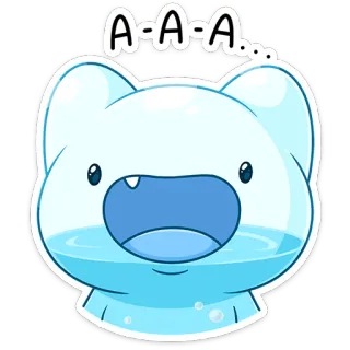 ⭐ A-A-A... cartoon, cute, sticker, ice, character telegram sticker