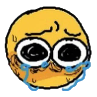 😭 Emoji, pleurer, triste, émotionnel, détressé, dessin animé telegram sticker