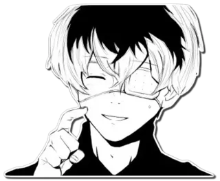 🖤 Ken Kaneki Tokyo Ghoul อนิเมะ, มังงะ, ตาเดียว, กูล, คาเนกิ เคน, โตเกียว กูล telegram sticker