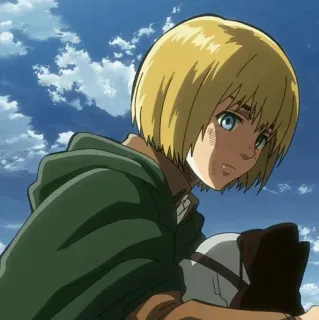 😕 Armin Arlert Attack on Titan Anime, Personaje, Ataque a los Titanes, Armin Arlert telegram sticker