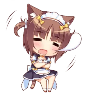 😪 Anime, Chibi, Catgirl, Maid, Carino, Nekopara telegram sticker