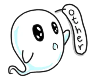 😯 other spook, cartoon, schattig, sticker, personage, halloween telegram sticker