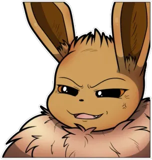 😈 Eevee Pokemon anime, pokemon, eevee, cute, animal, fictional telegram sticker