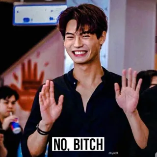 🚫 NO, BITCH personne, texte, jurons telegram sticker