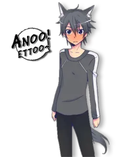 😳 ANOO!
ETTOO~ anime, catboy, cute, blush, animal ears, manga telegram sticker