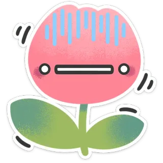 😰 花, ステッカー, 可愛い, 心配, 不安 telegram sticker