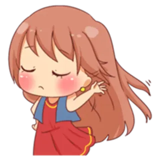 👎 アニメ, 女の子, かわいい, マンガ, ちび, カワイイ telegram sticker