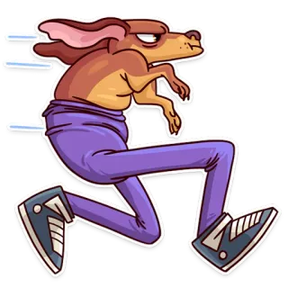 🏃 perro, corriendo, dibujos animados, animal, divertido, velocidad whatsapp sticker