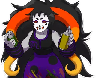 🖌 Aranea Serket Homestuck Homestuck, Аранея Серкет, паук, аэрозольная краска, тролль telegram sticker