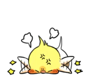 😠 en colère, frustré, dessin animé, jaune, mignon, contrarié, personnage telegram sticker