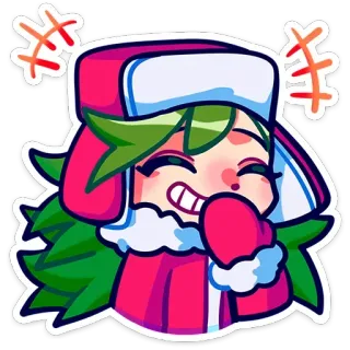 😀 Мультфильм, Милый, Счастливый, Аниме, Девушка, Чиби telegram sticker