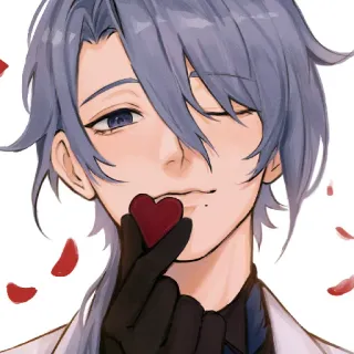❤️ Anime, Personnage, Coeur, Art, Mignon, Illustration telegram sticker