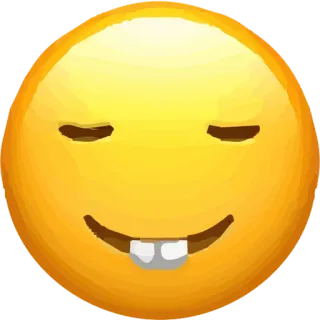 😑 Emoji, Gelb, Gesicht, Zähne, Lächeln whatsapp sticker