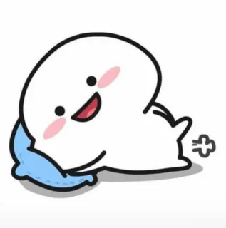 💨 fofo, desenho animado, blob, almofada, pum telegram sticker
