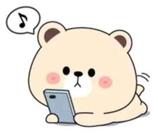 😋 ours, dessin animé, mignon, autocollant, animal, téléphone whatsapp sticker