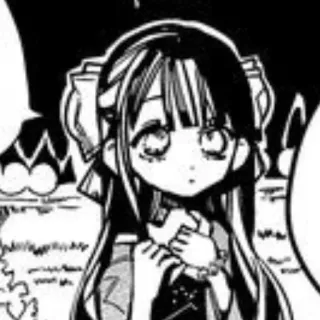 🎐 anime, manga, girl, character, black and white telegram sticker