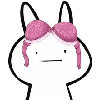 😐 Cartone animato, Animale, Coniglio, Reggiseno, Divertente, Carino telegram sticker