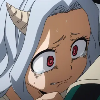 📚 Eri My Hero Academia anime, manga, sad, crying, Eri, My Hero Academia, horns telegram sticker