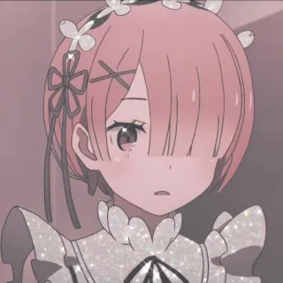 🍓 Ram Re:Zero Anime, Cartone animato, Ram, Re:Zero, Maid telegram sticker