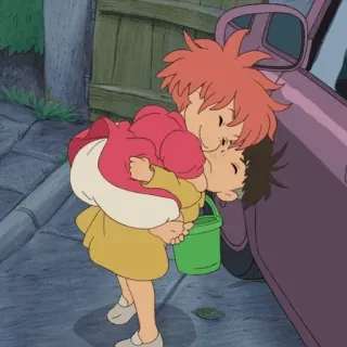 🐽 Ponyo Anime, Ghibli, Filme, Desenho animado, Fofo, Personagem, Ponyo whatsapp sticker