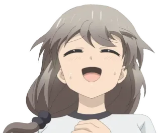 ☺️ anime, girl, smiling, happy, cheerful, cartoon telegram sticker