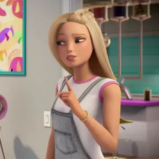 💗 Barbie Barbie, dibujos animados, moda, chica, pelo rubio telegram sticker