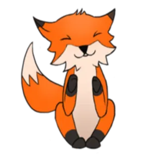 🤗 キツネ, 動物, 漫画, かわいい, オレンジ, 哺乳類, 野生動物 telegram sticker