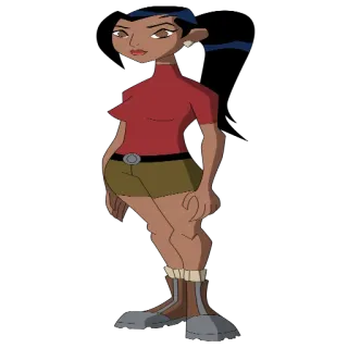 😀 Gwen Tennyson Ben 10 Мультфильм, Персонаж, Гвен Теннисон, Бен 10, Женщина, Анимация telegram sticker