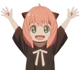 😃 Anya Forger Spy x Family Anya, Anime, Kartun, Spy x Family, Lucu, Perayaan, Gadis anime whatsapp sticker