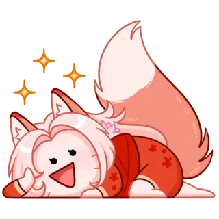 ✨️ kucing, kartun, lucu, berkilau, bahagia telegram sticker