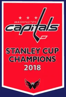 🦅 WASHINGTON capitals STANLEY CUP CHAMPIONS 2018 Washington Capitals, hockey, NHL, Coupe Stanley, champions whatsapp sticker