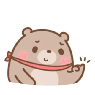 🤙 urso, adesivo, fofo, animal, desenho animado, kawaii telegram sticker