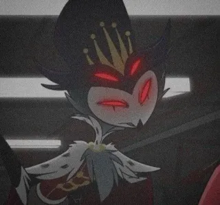 🦉 Stolas Helluva Boss burung hantu, iblis, pangeran, kartun, neraka, marah, mata merah telegram sticker