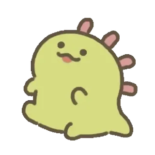 💚 милый, динозавр, мультфильм, животное, каваий, наклейка telegram sticker