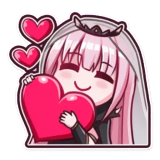 ❤️ anime, love, hearts, cute, kawaii telegram sticker