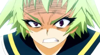 👿 Anime, Enojada, Chica, Dibujo animado, Retrato, Emoción telegram sticker
