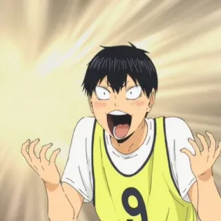 😍 Tobio Kageyama Haikyu!! anime, haikyu, kageyama, excited, shocked, manga, volleyball telegram sticker