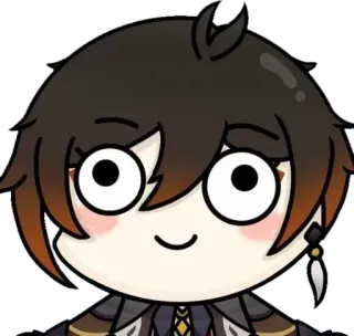 🙃 Zhongli Genshin Impact zhongli, genshin impact, videospiel, charakter, süß, anime whatsapp sticker